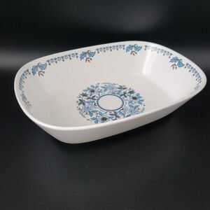 VTG Noritake Progression China Blue Moon‎ 9022 Floral 9 3/4" Oval Vegetable Bowl